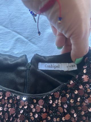 Vestito paillettes nero bimba