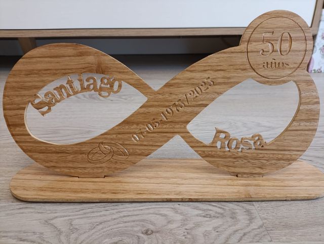 Recuerdo Aniversario 50 Años Madera, boda de oro