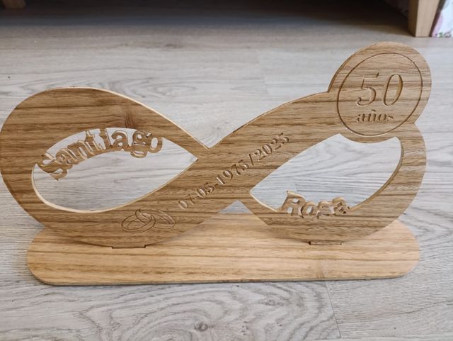 Recuerdo Aniversario 50 Años Madera, boda de oro