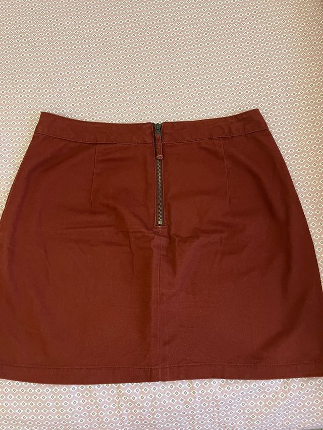 Falda Stradivarius Marrón