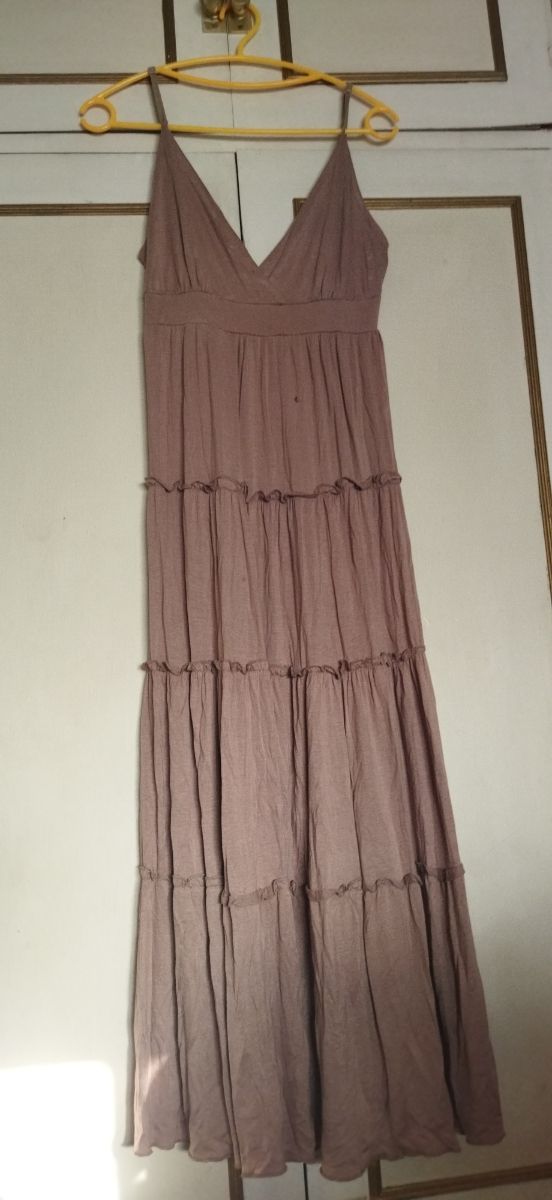 Vestido largo marrón