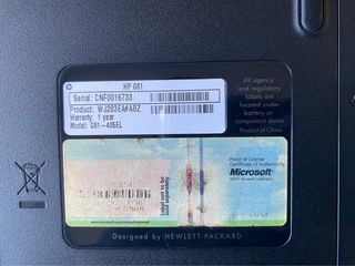 Notebook HP G61-405EL - SSD 120GB