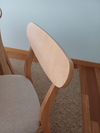 6 sillas comedor madera - beige