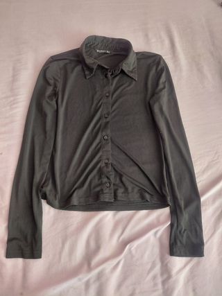 Camisa negra Stradivarius talla S