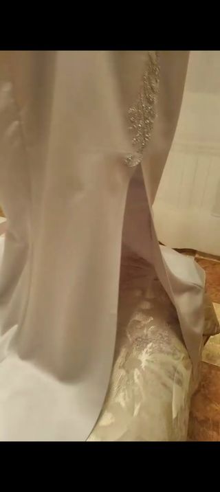 Vestido fiesta beige gitano