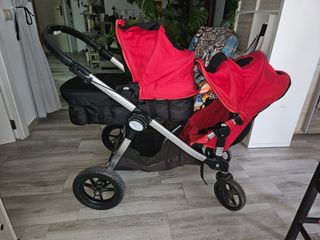 Carro doble Baby Jogger City Select Rojo