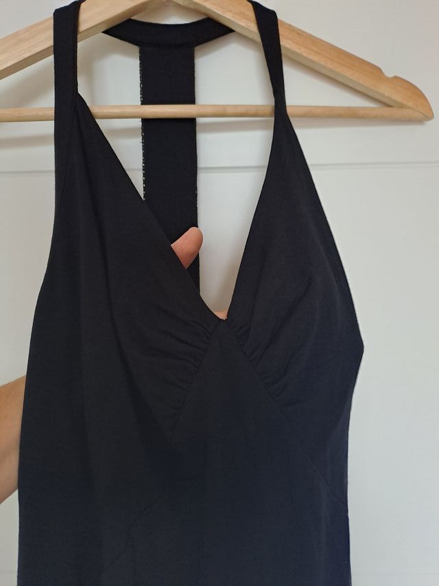 Top negro Morgan espalda joya T.L.