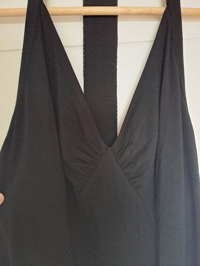 Top negro Morgan espalda joya T.L.