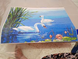 Cuadro Diamante Cisnes