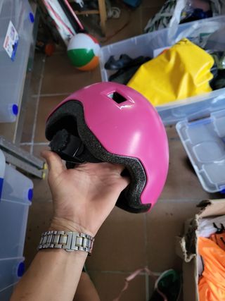 Casco bici niña rosa
