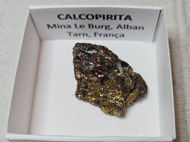 Lotto di 12 minerali in scatole da 4 x 4