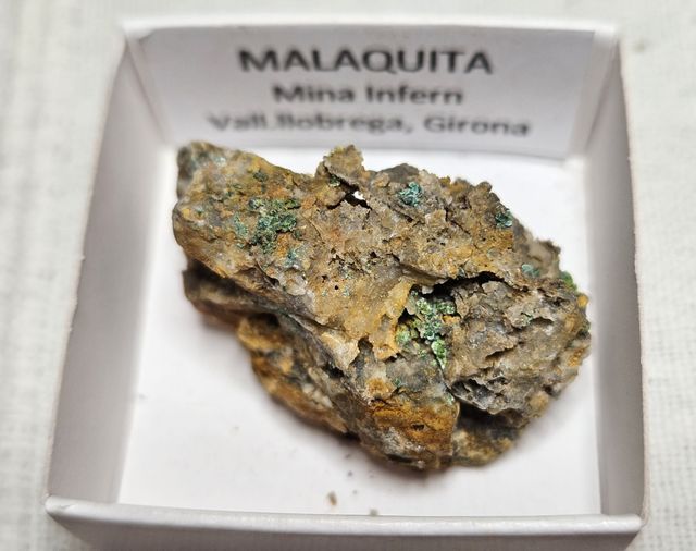 Lotto di 12 minerali in scatole da 4 x 4