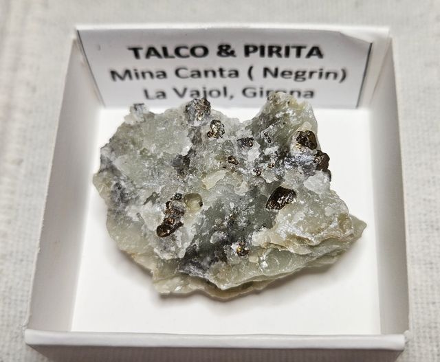 Lotto di 12 minerali in scatole da 4 x 4