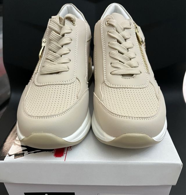 Sneakers Lora Ferres Beige/Oro Tg 39