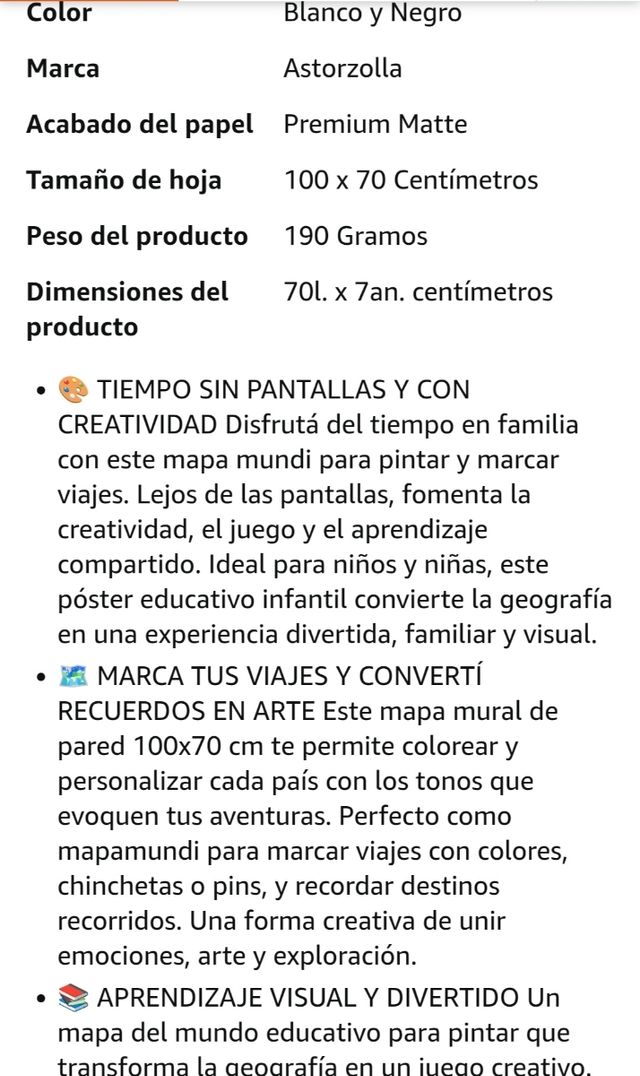 Mapa Mundi Gigante para Colorear