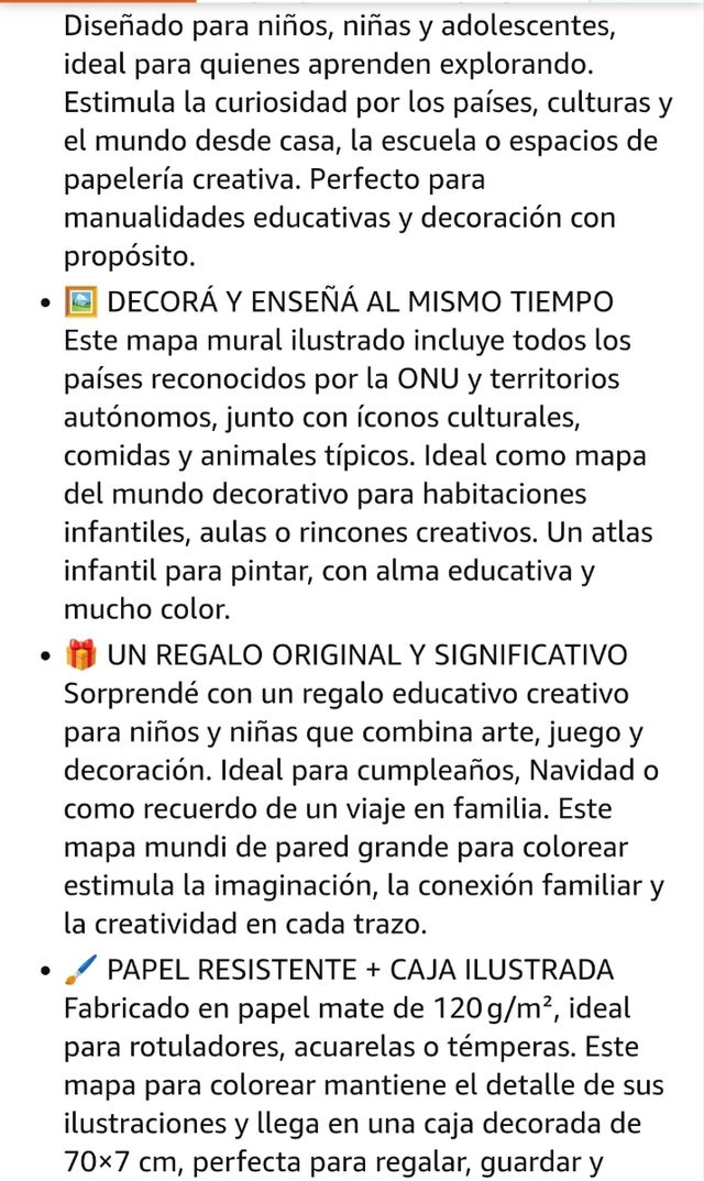 Mapa Mundi Gigante para Colorear