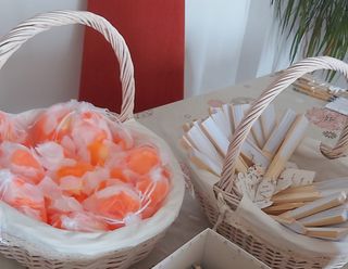 2 Cestas mimbre boda