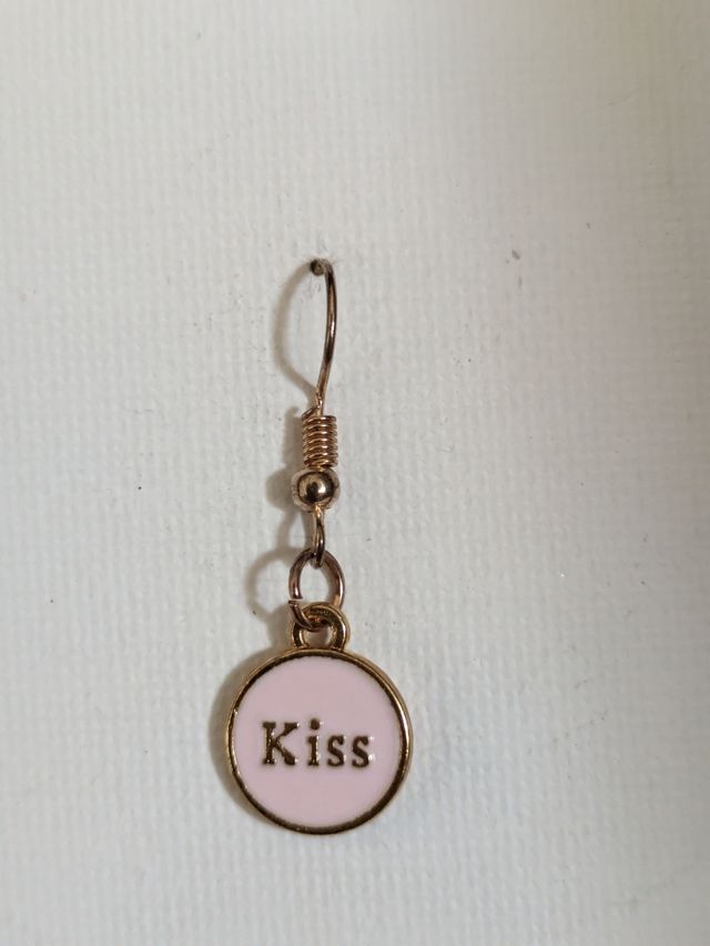 Pendientes 'Kiss' dorados y rosa