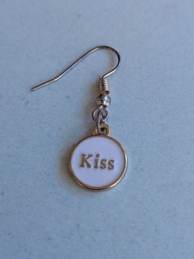 Pendientes 'Kiss' dorados y rosa