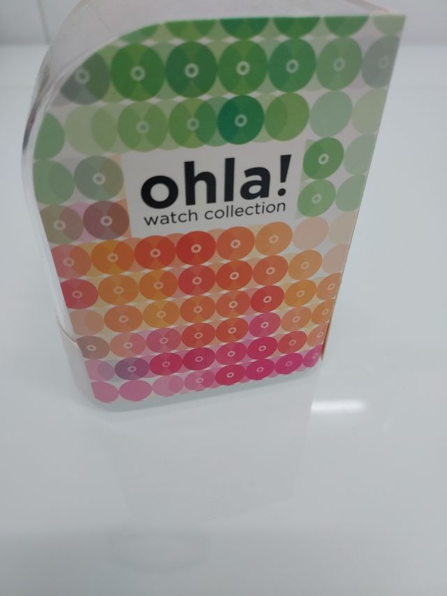 Reloj Ohla! blanco y dorado