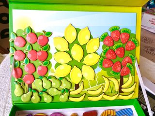 caja magnética aprende Números frutas