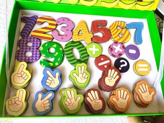 caja magnética aprende Números frutas