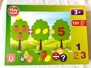 caja magnética aprende Números frutas