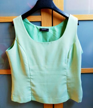 Traje falda 3 piezas REBECCA verde agua talla 40