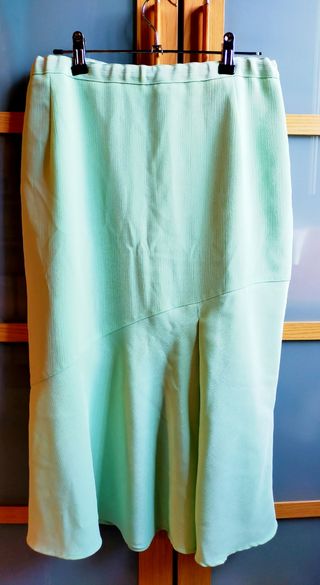 Traje falda 3 piezas REBECCA verde agua talla 40