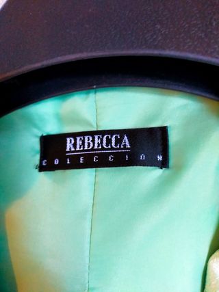 Traje falda 3 piezas REBECCA verde agua talla 40