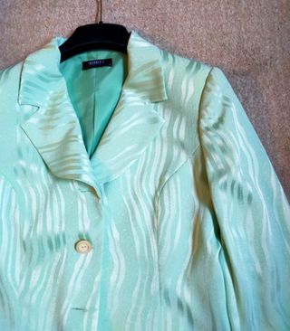 Traje falda 3 piezas REBECCA verde agua talla 40