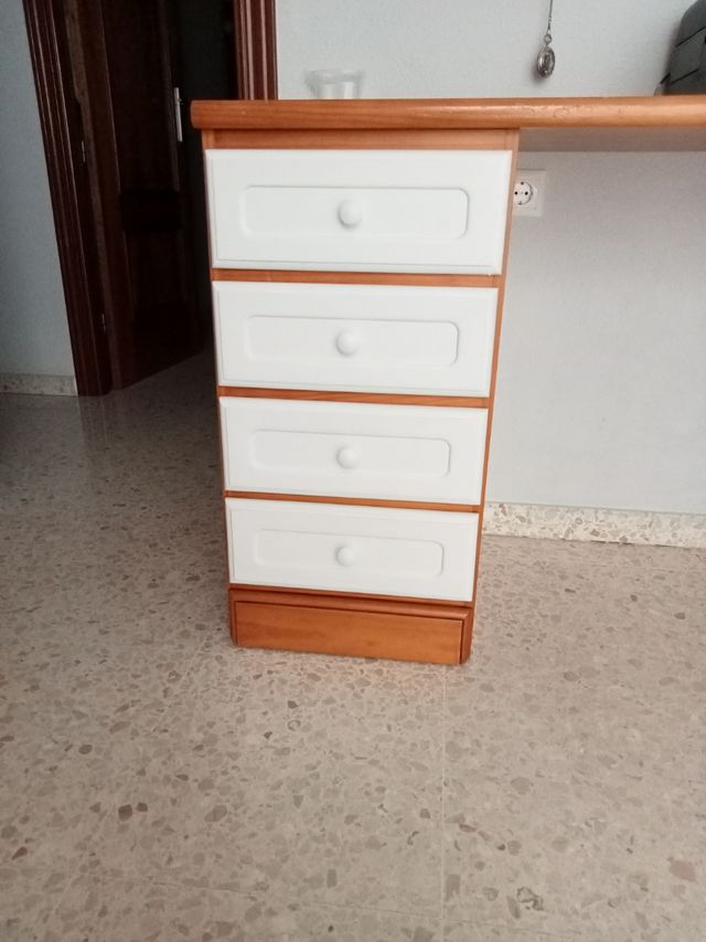 OFERTON Escritorio madera blanco-marrón