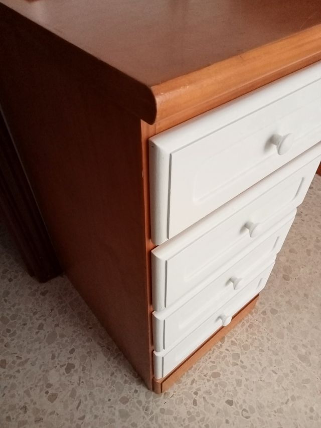 OFERTON Escritorio madera blanco-marrón