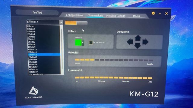 Tastiera meccanica RGB metallica