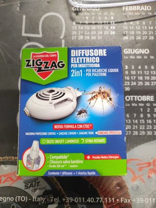 Diffusore elettrico insetticida ZigZag 2 in 1