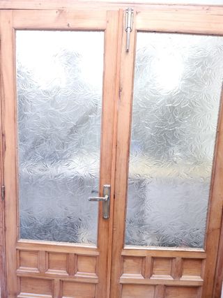 Puerta doble madera maciza