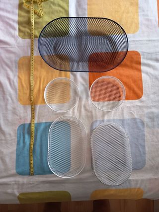 6 bandejas metálicas varios tamaños