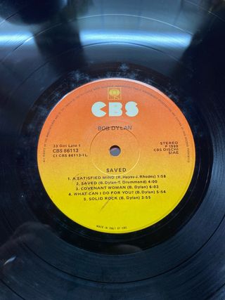 LP Bob Dylan - Saved (1980)