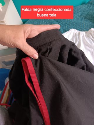 Traje típico canario mujer rojo-negro 🇮🇨