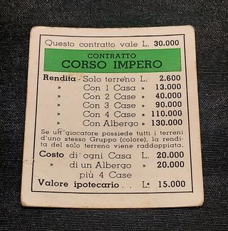 Corso Impero: Ricambi Monopoli