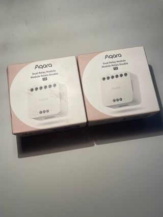 Aqara Módulo Relé Doble T2 con Matter - 2 un.