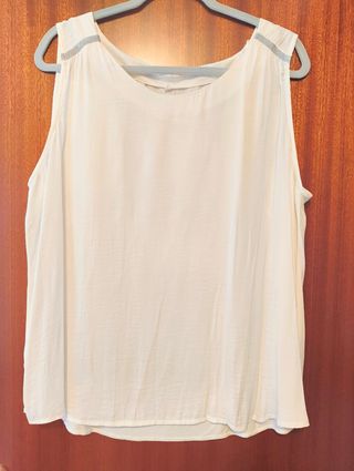 Blusa blanca tirantes mujer
