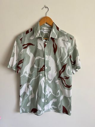 Camisa Zara - Manga Corta Estampada