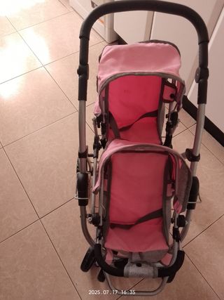Carrito gemelar muñecas