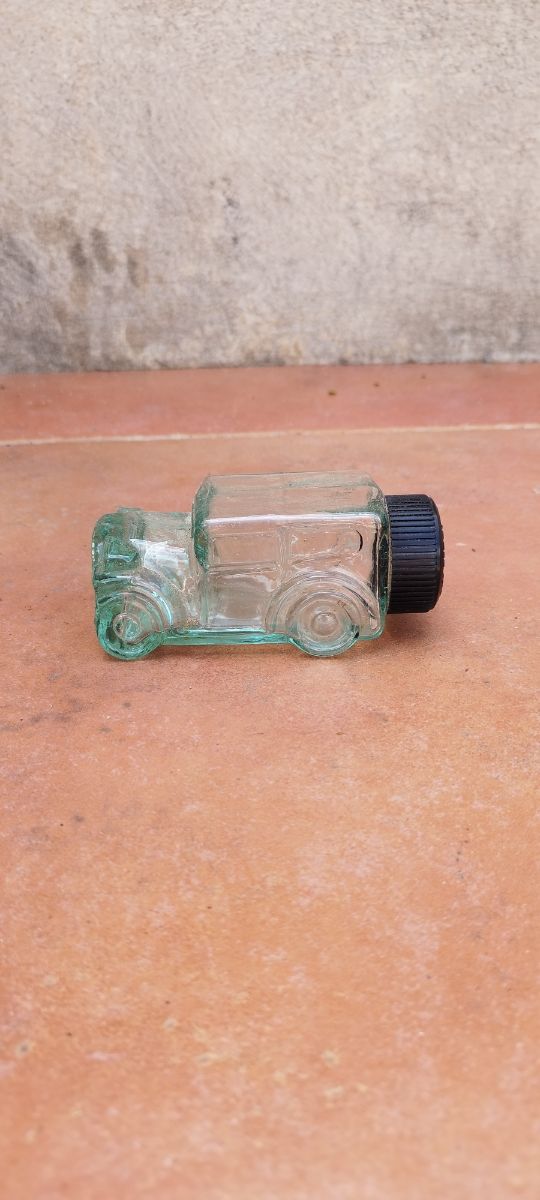 Antiguo frasco coche cristal de caramelos Dulciora