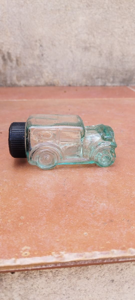 Antiguo frasco coche cristal de caramelos Dulciora