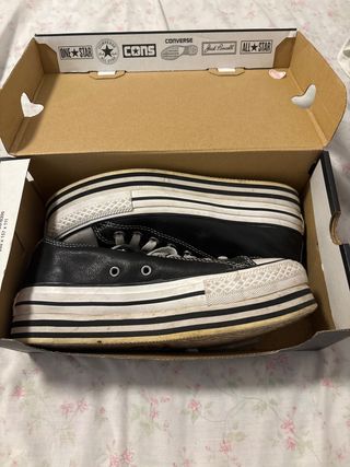 Converse negras plataforma
