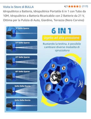 Idropulitrice a batteria alta pressione