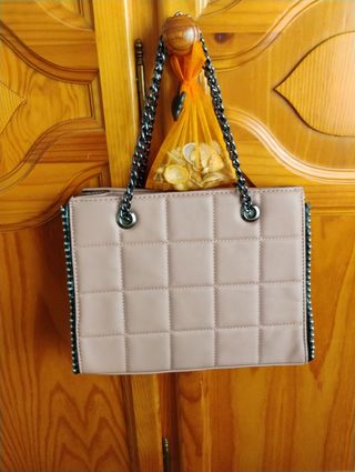 Bolso bandolera gris claro