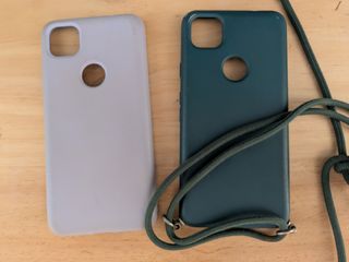Fundas silicona Pixel 4a - color lila claro y azul